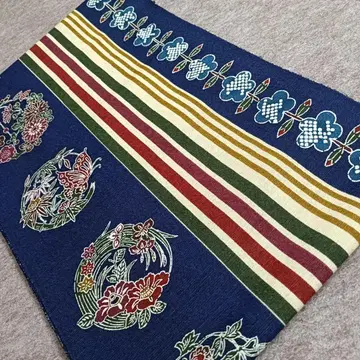 1451 미사용 나고야 오비(약 24cm) 형염 기모노 오비 일본 의류