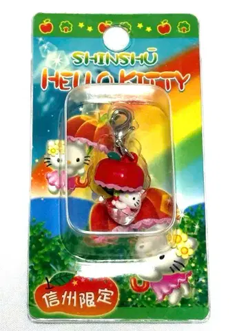 지역 한정 키티 신슈 사과 우산 헬로키티 끈 스트랩 키티 지역 한정