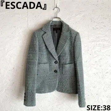 [ ESCADA ] 트위드 테일러드 자켓 울 자켓 38