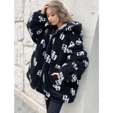 [ 새상품 ] GYDA GG LOGO 보아 BIG 블루종 아우터