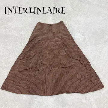 앙테르리네르 INTERLINEAIRE 롱 스커트 체크 무늬