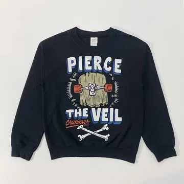 PIERCE THE VEIL 밴딩 뮤직 맨투맨 블랙 S