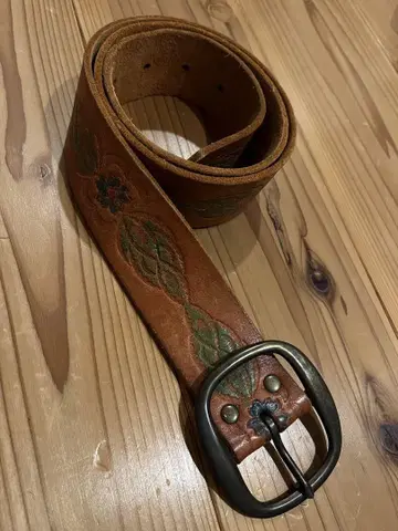 BACKNUMBER 브라운 가죽 벨트