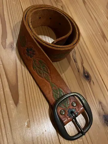 BACKNUMBER 브라운 가죽 벨트