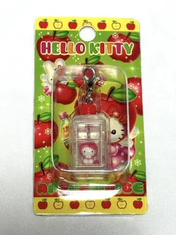 [ 희소 ] 지역 한정 키티 Apple juice 지퍼 마스코트 키링