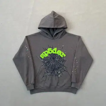 새상품급 sp5der 후드티 그레이 그린 S