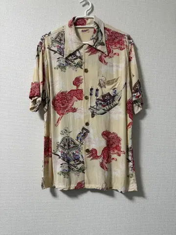 SUN SURF 일본풍 패턴 하와이안 셔츠