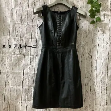 [ 미사용품 ] A|X 아르마니 블랙 레이스업 드레스 파티 S