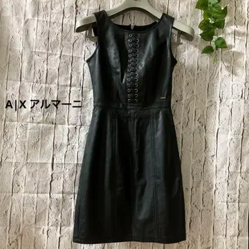[ 미사용품 ] A|X 아르마니 블랙 레이스업 드레스 파티 S