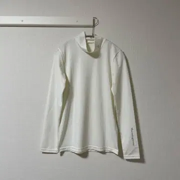 Munthingwear 하이넥 긴팔 셔츠 화이트