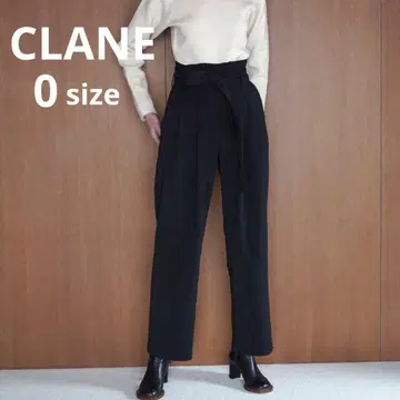 새상품 CLANE 클라네 벨트 턱 테이퍼드 팬츠 하이웨스트