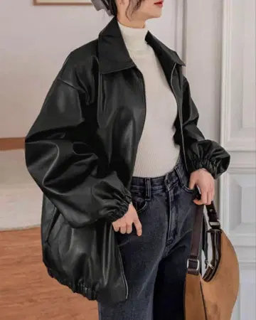 가죽 자켓 블랙