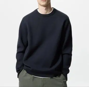 UNIQLO 워셔블 밀라노 리브 크루넥 스웨터