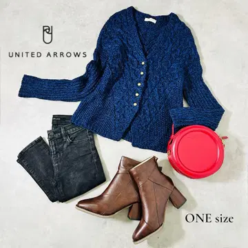 UNITED ARROWS (유나이티드 애로우즈) 케이블 짜임 니트 가디건
