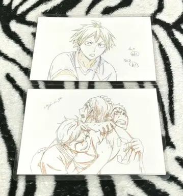 하이큐!! 원화 엽서 2종 세트 1 라미네이티드 낱개 판매