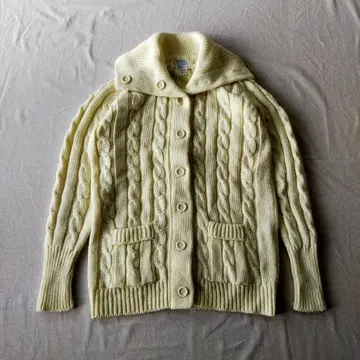 구제 의류 sears 아크릴 니트 가디건 케이블 니트 70s 80s