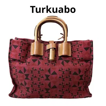 Turkuabo 투르쿠아보 가죽 대나무 사각형 토트백 핸드백