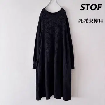 거의 미사용 컨디션 최상! STOF 니트 믹스 원피스