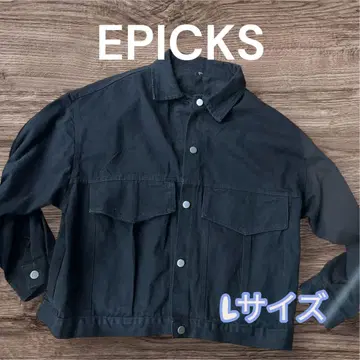 epicks 남성용 데님 자켓 포켓 디자인 블랙 L