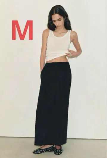 ZARA ZW COLLECTION 롱 기장 튜브 스커트 블랙