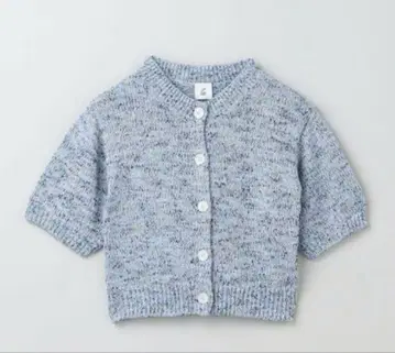 6(ROKU) 믹스 컬러 숏 슬리브 니트 가디건