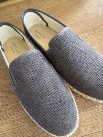 EPOCA UOMO 그레이 스웨이드 에스파드리유 슬립온 42