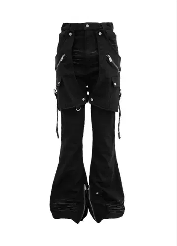 SIDE BELT DOCKING FLARE PANTS