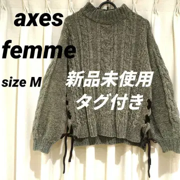 axes femme 레이스업 벨로아 몰 니트 [액시즈]