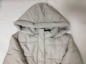 GLACIER 라이트 그레이 후드 부착 롱 다운 자켓 여성용 M