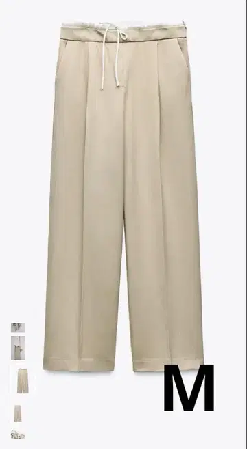 ZARA 와이드 레그 팬츠 더블 허리 밴딩
