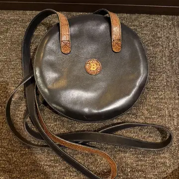 BALLY 원형 숄더백 천연 가죽 악어 무늬