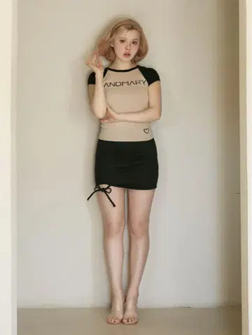 andmary Pamela ribbon mini skirt