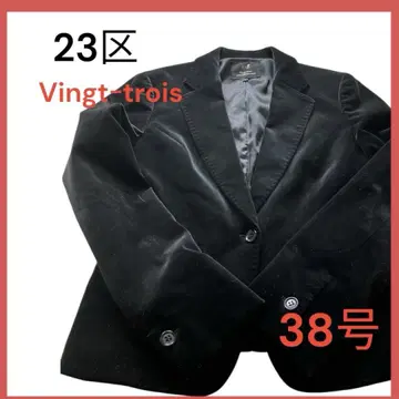 새상품급 23구 블랙 벨로아 테일러드 자켓 사이즈 38 M