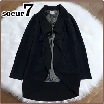 [ 새상품급 ] soeur7 드레이프 리브 자켓 가디건 울 도킹