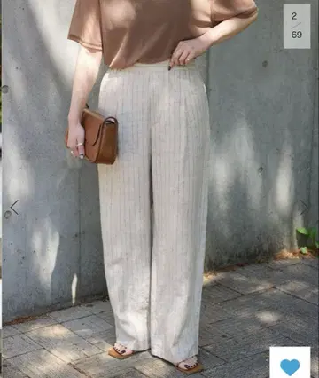 B.C STOCK 프렌치 린넨 스트레이트 팬츠