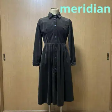 [ 새상품 미사용품 ] Meridian 코듀로이 셔츠 원피스 다크 브라운