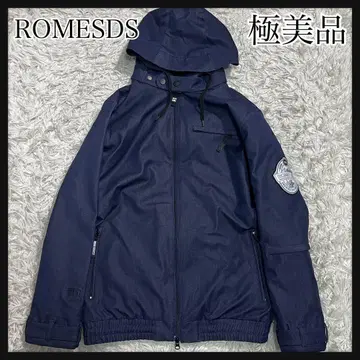 컨디션 최상 ROMESDS 후드 부착 다크 블루 스노우보드웨어