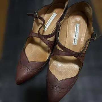 브라운 스트랩 하이힐 22.5cm