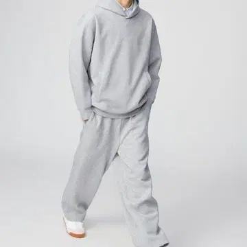 유니클로C UNIQLO:C 맨투맨 와이드 팬츠 그레이 S