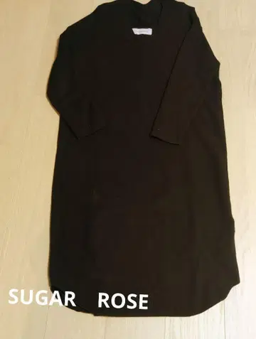 SUGAR ROSE 블랙 롱 니트 원피스