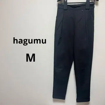 hagumu 팬츠 F 슬림핏 팬츠 블랙 스트레치