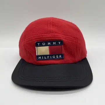 TOMMY HILFIGER 플리스 캡 레드 x 블랙 5패널