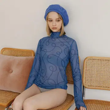 poppy 포피 시스루 블루