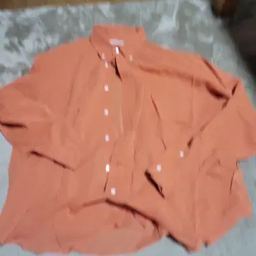 THE SHINZONE 오렌지 버튼다운 시어 셔츠