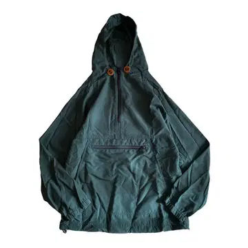 [ 명작 ] L.L.Bean 하프 지퍼 나일론 아노락 후드티 그린