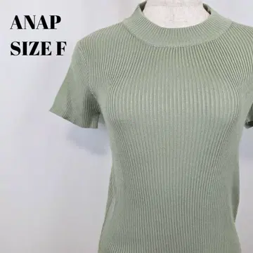 ANAP 그린 리브 니트탑 등 트임 새상품급 스타일리시