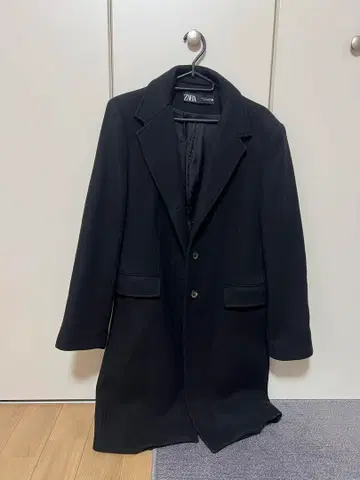 ZARA 울풍 롱 코트 블랙 여성용 L 사이즈