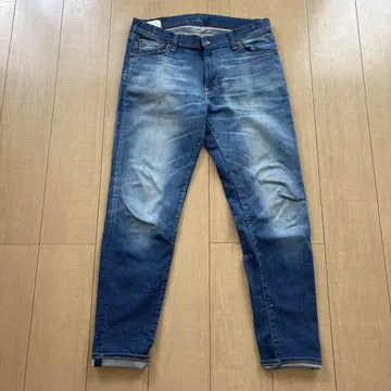 빅존 원워시 데님 일본제 테이퍼드 스트레치