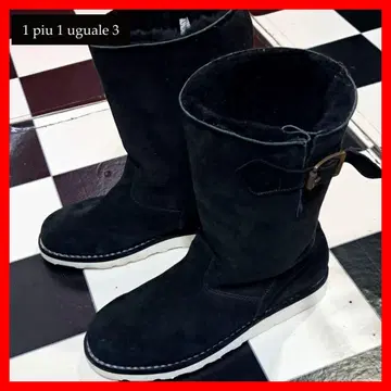 레어 1piu1uguale3 스웨이드 가죽 어그 부츠 27cm 블랙