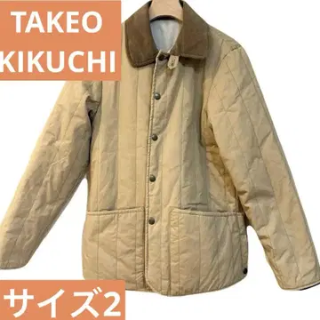 TAKEO KIKUCHI 베이지 퀼팅 자켓 리버서블